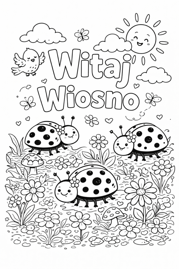 Kolorowanki Witaj Wiosno 10 sztuk