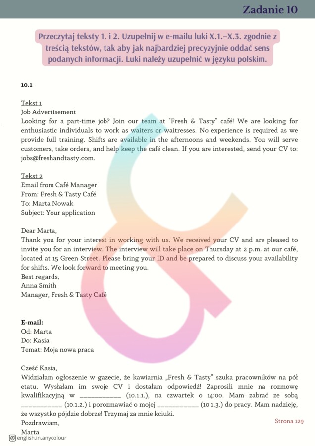 Angielski: Egzamin ósmoklasisty - ponad 600 ćwiczeń do zadań od 5 do 13. Klucz odpowiedzi.