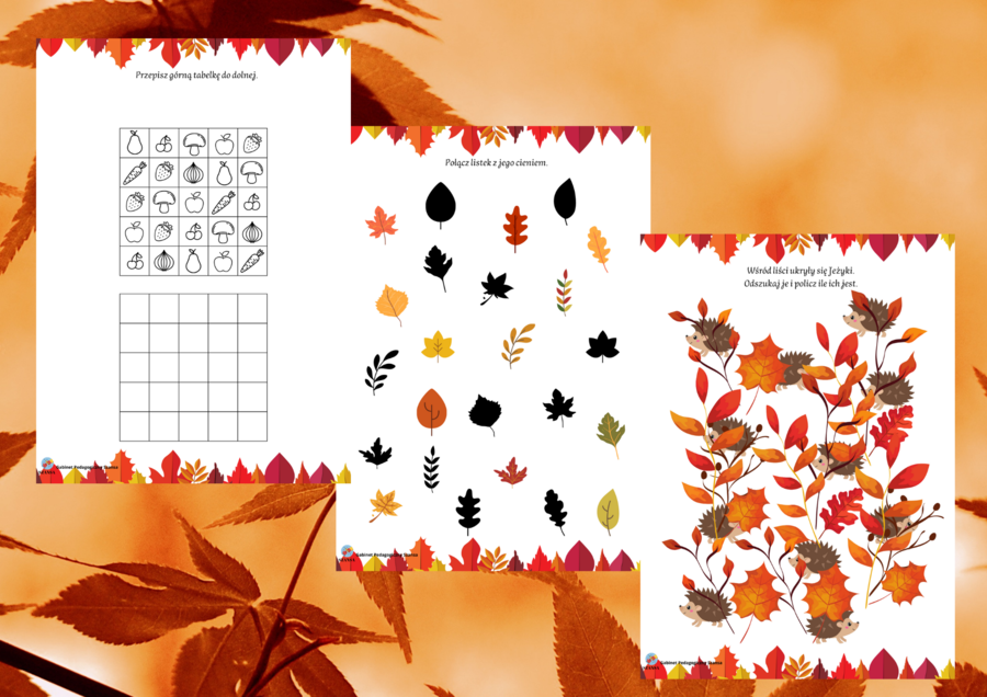 Jesienne zadania na koncentrację dla klas 1-3