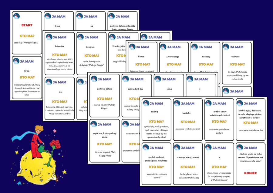 "Mały Książę" - gra "Ja mam... Kto ma..."