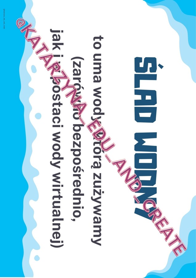 WIRTUALNA WODA - KROPLE WODY DEKORACJA - DZIEŃ WODY