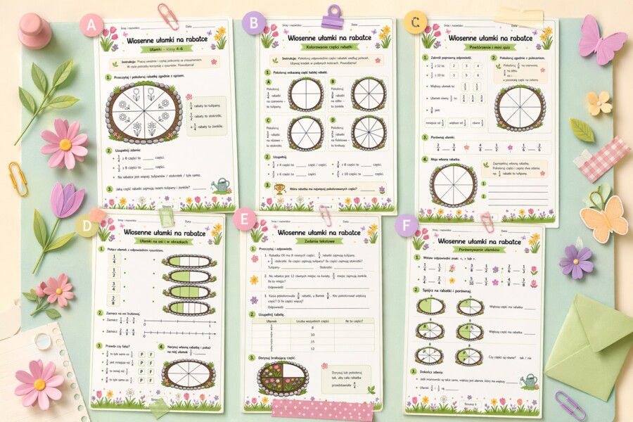 Wiosenne ułamki na rabatce
