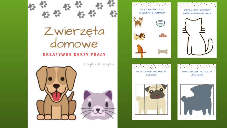Zwierzęta domowe - karty pracy