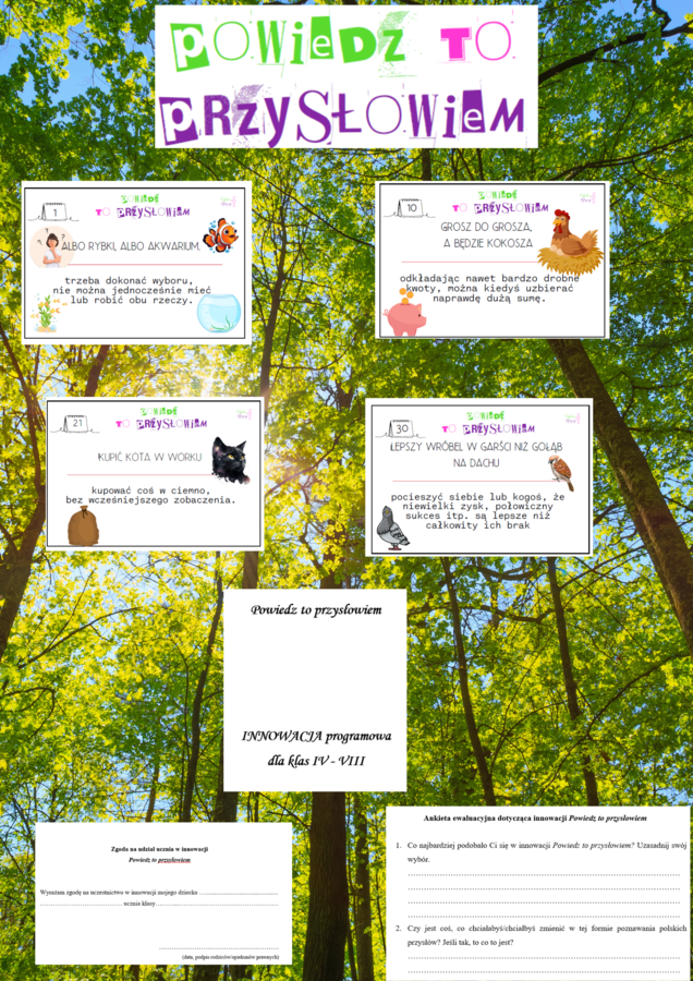 Innowacja programowa - Powiedz to przysłowiem