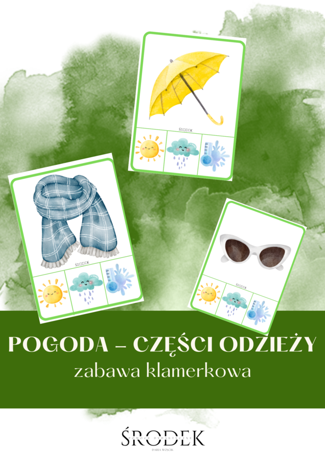 POGODA - odzież, zabawa klamerkowa