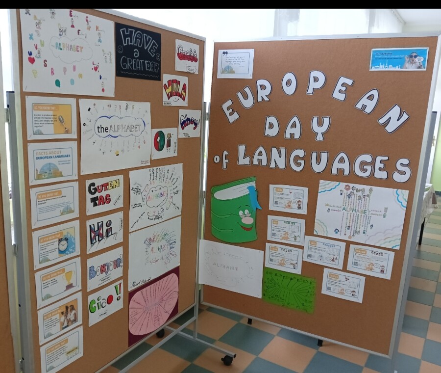 Europejski Dzień Językow - kolorowanki z powitaniem w różnych jezykach