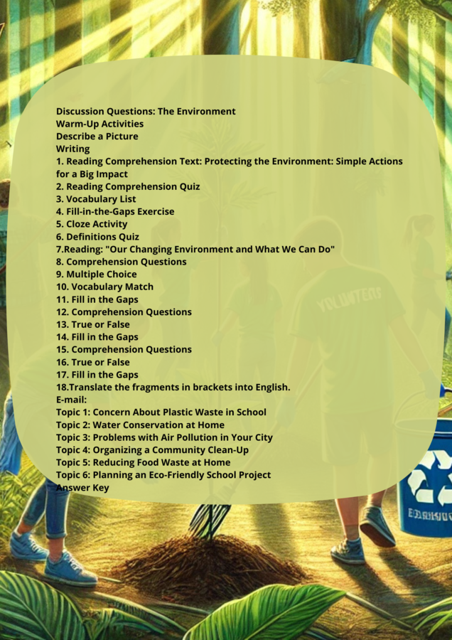 The Environment_E8 Karty Pracy