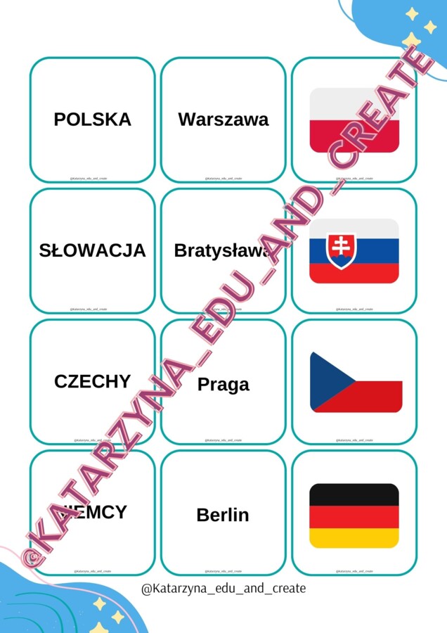 Memory - 3 w 1 - państo-stolica-flaga
