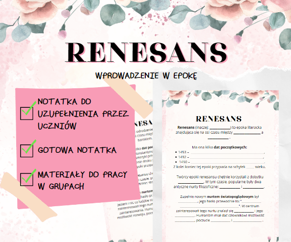 RENESANS wprowadzenie do epoki dla szkoły postawowej
