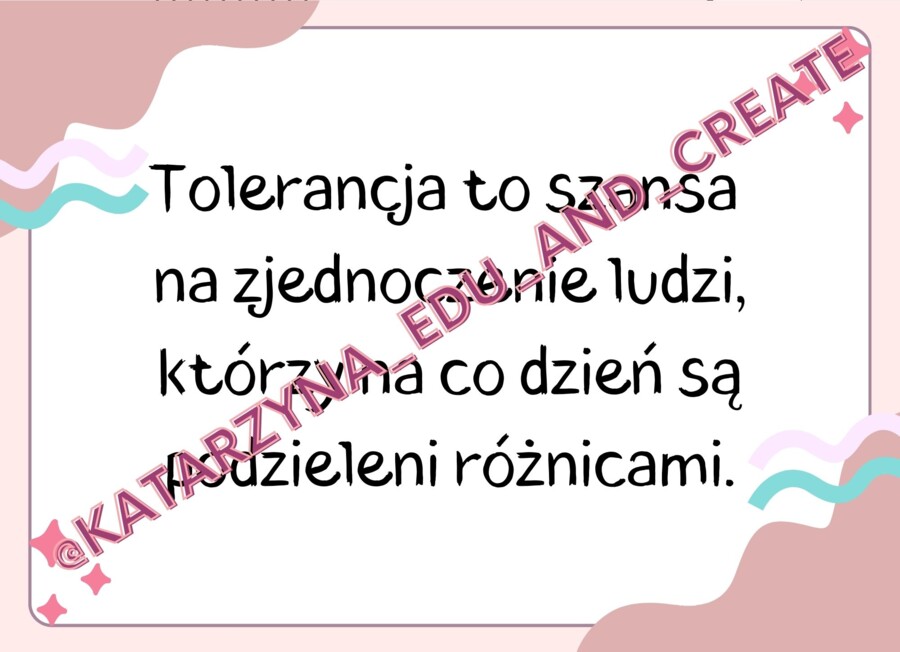 Tolerancja - plakaty z cytatami i aforyzmami