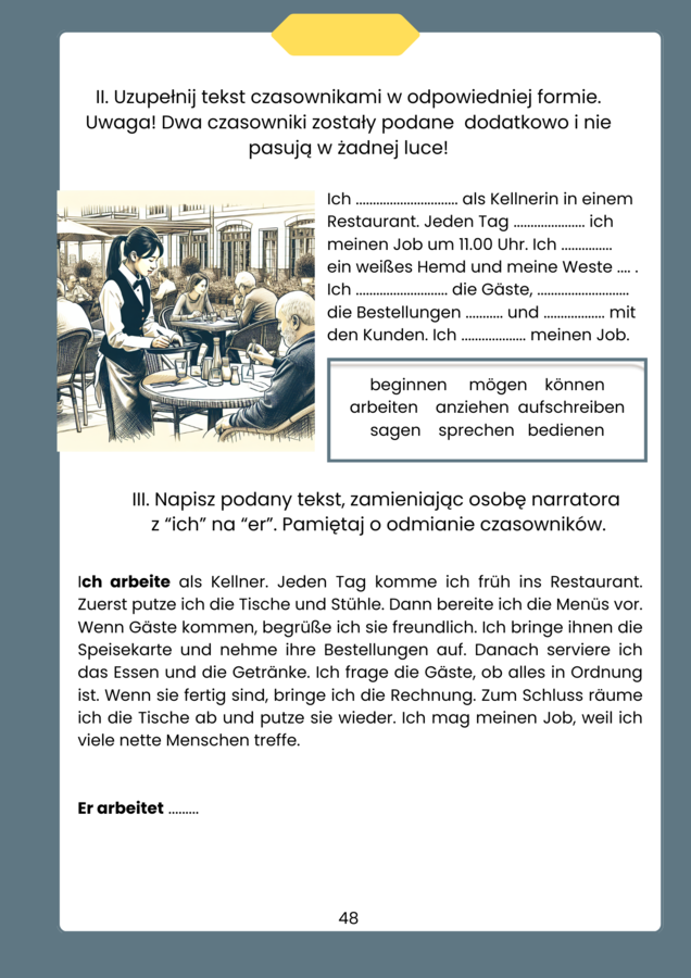 Czasowniki niemieckie dla początkujących. Część I, czas teraźniejszy Präsens. Dla pracujących i mieszkających w Niemczech.
