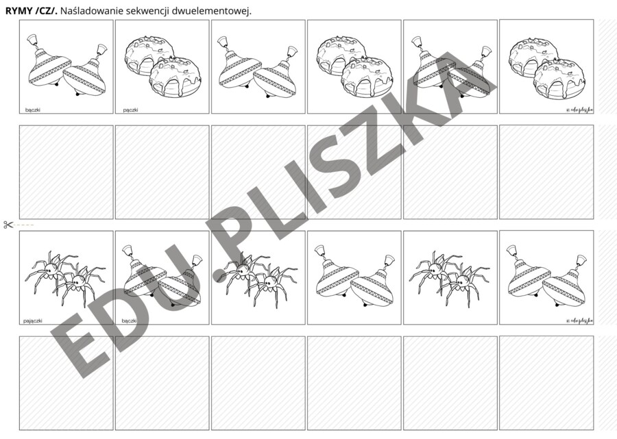 Sekwencje i rymy z głoskami szumiącymi (cz, sz)