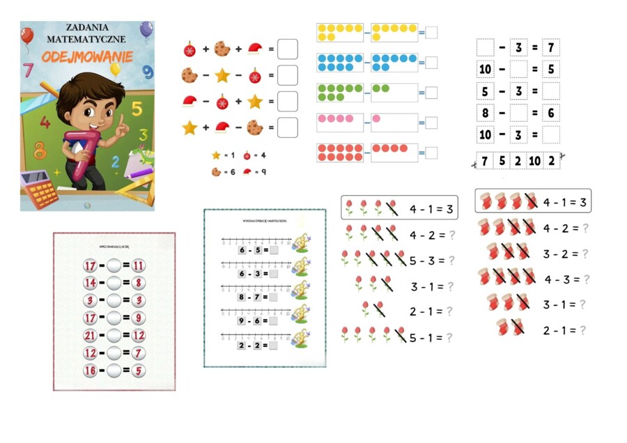 ZADANIA MATEMATYCZNE ODEJMOWANIE