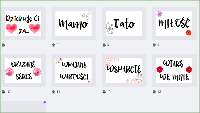Dzień Matki, Dzień Ojca - gazetka, karty, sesja zdjęciowa, napis, girlanda