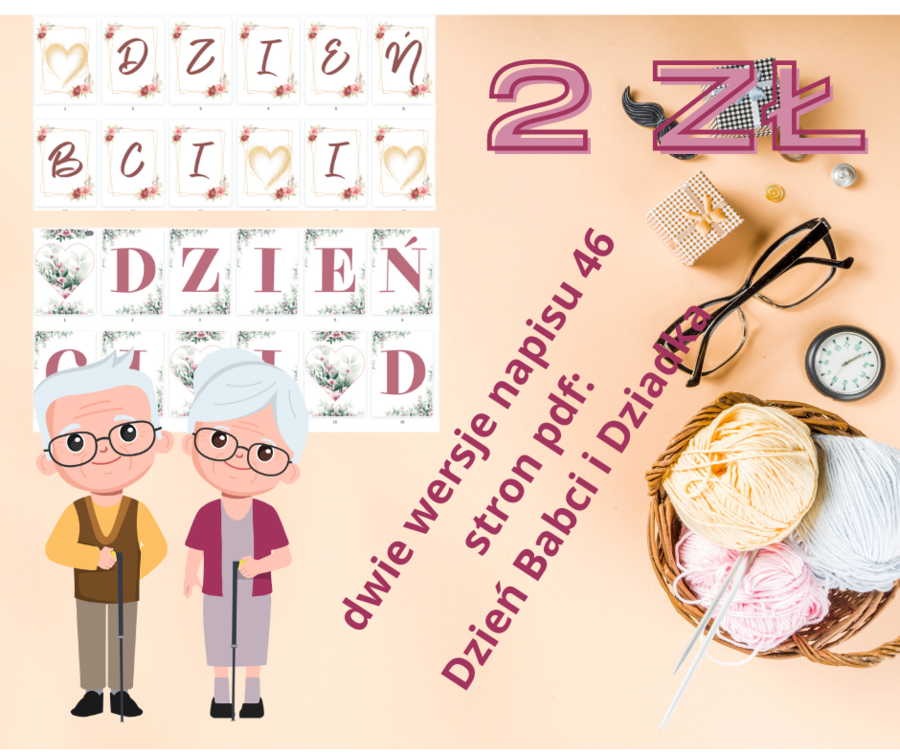 Dzień Babci i Dziadka napis