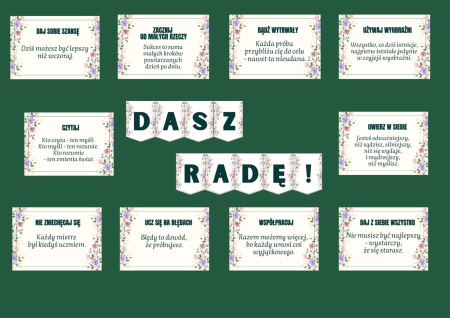 Gazetka motywująca "DASZ RADĘ"