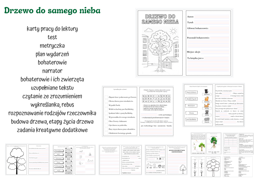 Drzewo do samego nieba - karty pracy (pdf)
