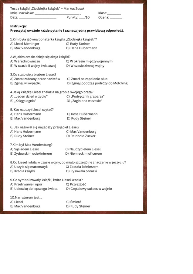 "Złodziejka książek"