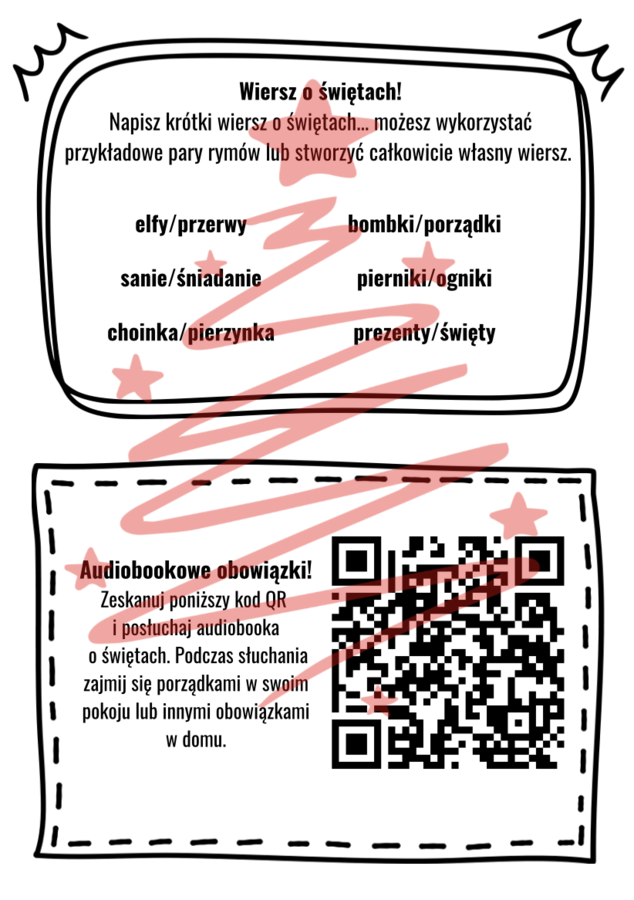 KALENDARZ ADWENTOWY - zimowe zadania POLONISTYCZNE dla klasy IV!
