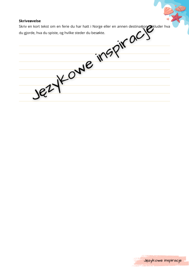 Darmowe karty pracy j. norweski_På ferie i Norge A2