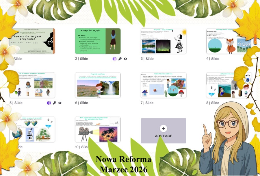 Prezentacja multimedialna w genial.ly do edycji „Co to jest przyroda?” wykonana na podstawie podręcznika „Przyroda” Nowa Era. Przyroda 4. Dział „Spotkanie z przyrodą”.