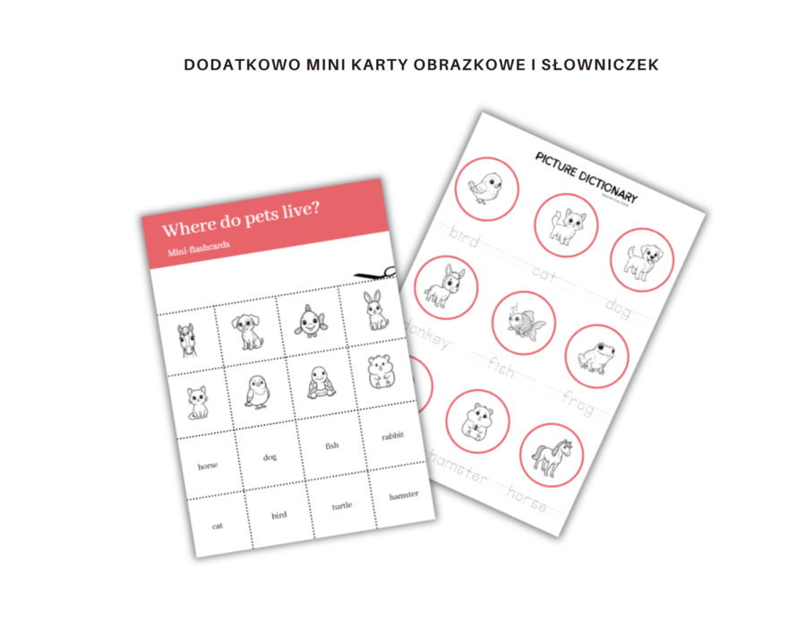 Kids Can 1 Unit 3 Pets Karty Pracy Dodatkowe zadania utrwalające Powtórzenie Klasa Pierwsza Zwierzęta Domowe Zadania Słuchanie Czytanie Mówienie Pisanie