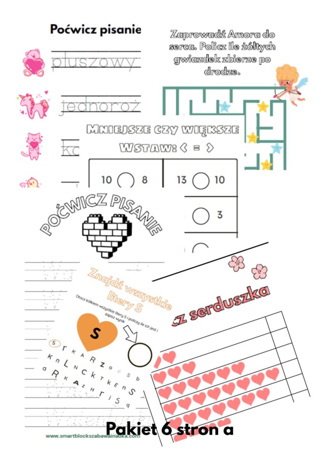 Materiały edukacyjne dla dzieci Walentynki cz.2