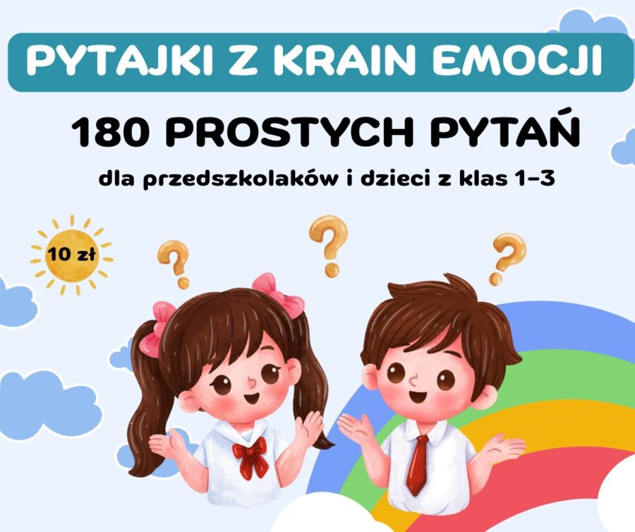 PYTAJKI Z KRAIN EMOCJI – 180 PROSTYCH PYTAŃ + GRATIS