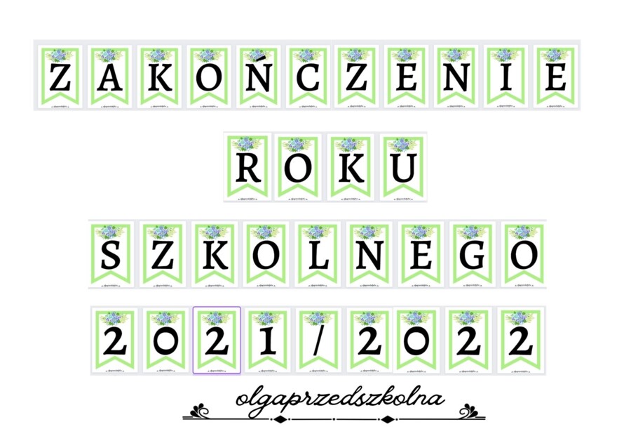 Girlanda "Zakończenie Roku Szkolnego ..."