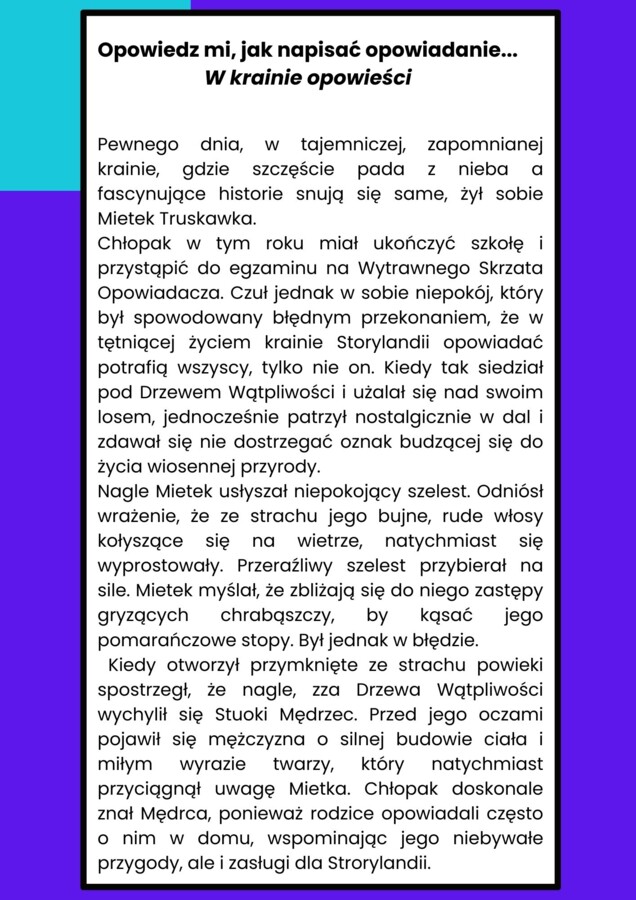 Opowiadanie krok po kroku