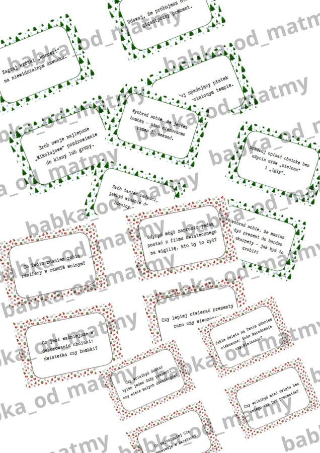 Pytanie czy wyzwanie - wersja świąteczna