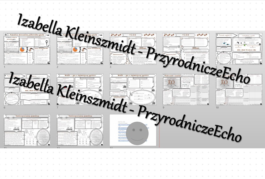 Zestaw sketchnotek i kart pracy + gratisowe linki do prezentacji multimedialnych niekomercyjnych wykonanych w genial.ly do indywidualnego pobrania i użycia do celów niekomercyjnych. Chemia 7, „Gazy i tlenki”