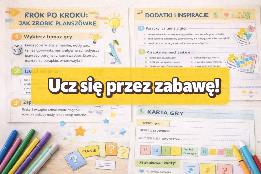 Planszówki DIY z kartonu i markerów