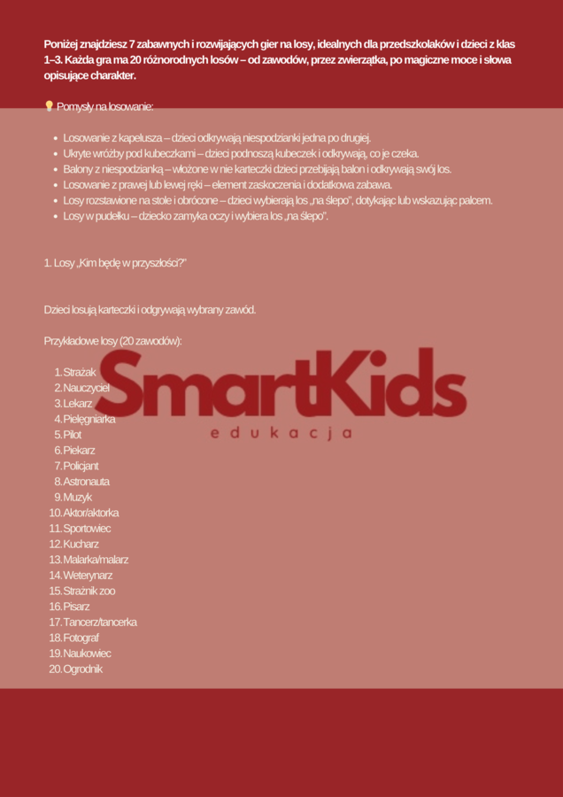 POMYSŁY NA ANDRZEJKI