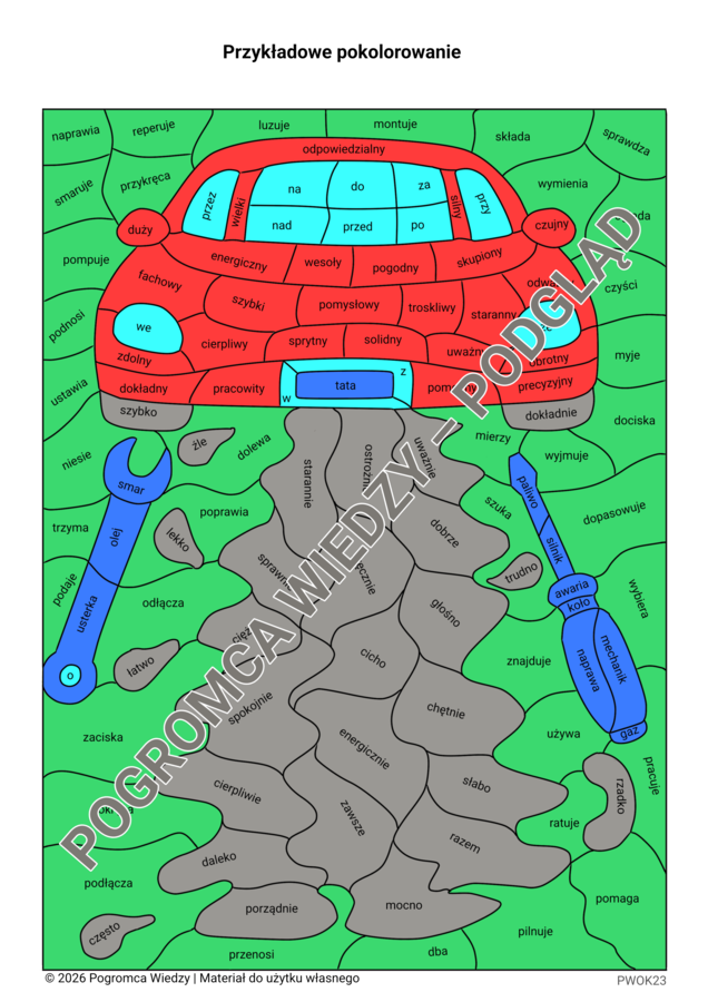 Tata - złota rączka karta pracy + klucz odpowiedzi