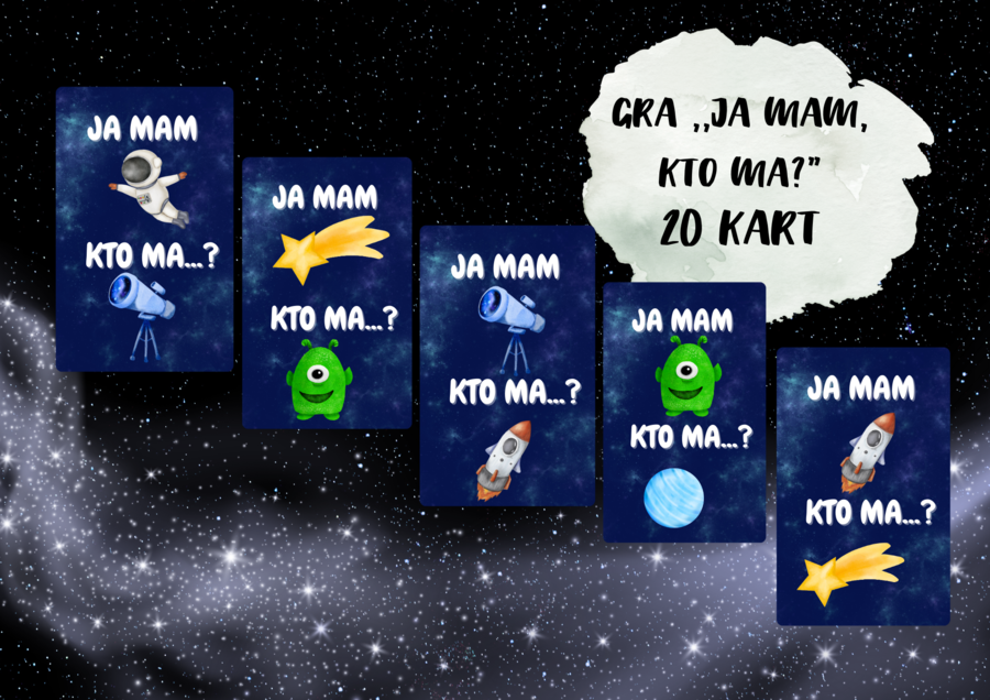 PAKIET KOSMOS - GAZETKA, PLANSZE DEMONSTRACYJNE, GRA JA MAM, KTO MA