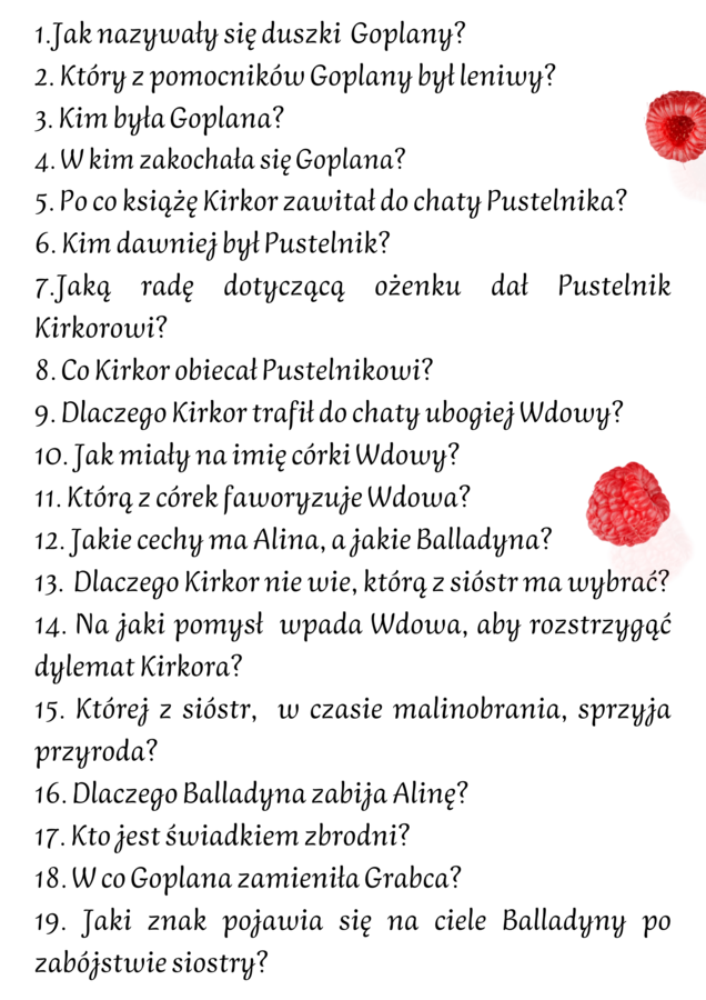 ,,Balladyna" Juliusza Słowackiego! Zestaw 50 pytań i odpowiedzi! Przygotowanie do E8!