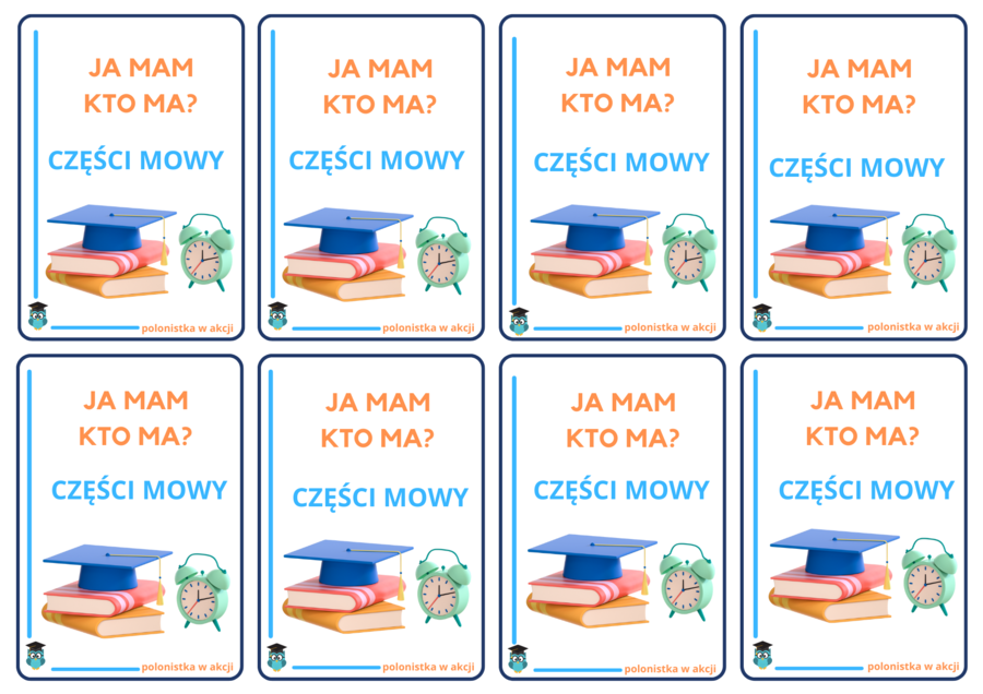 Gra Kto ma...Ja mam Części mowy