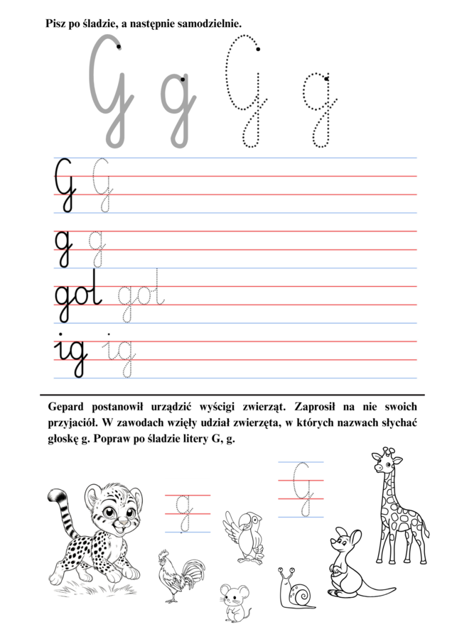 WPROWADZENIE LITER klasa 1 - karty pracy (pdf)