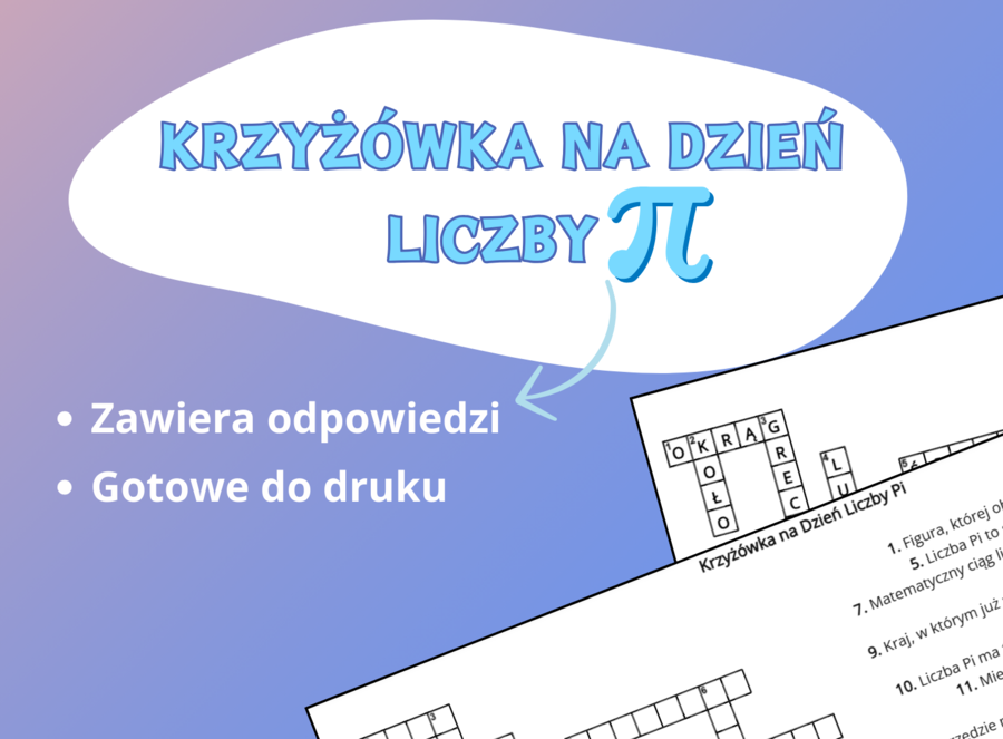 Krzyżówka na Dzień Liczby Pi – Matematyczna zabawa! 🔢🎉