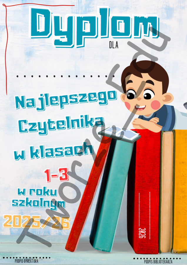 Dyplom Najlepszego Czytelnika i Najlepszej Czytelniczki