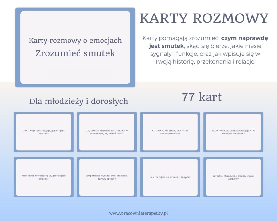 Karty rozmowy o emocjach : Zrozumieć Smutek