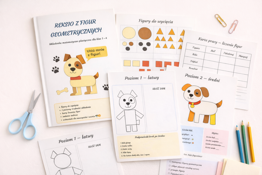 Reksio z figur geometrycznych