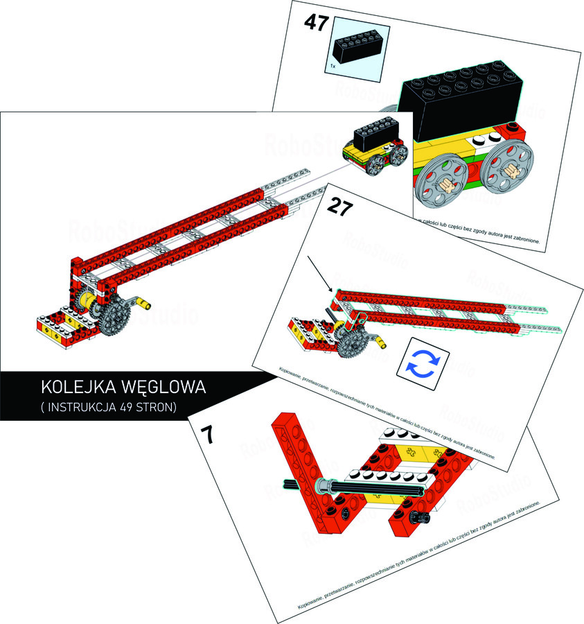 Instrukcja kolejka węglowa LEGO ® Education Maszyny Proste (nr 9689), robotyka