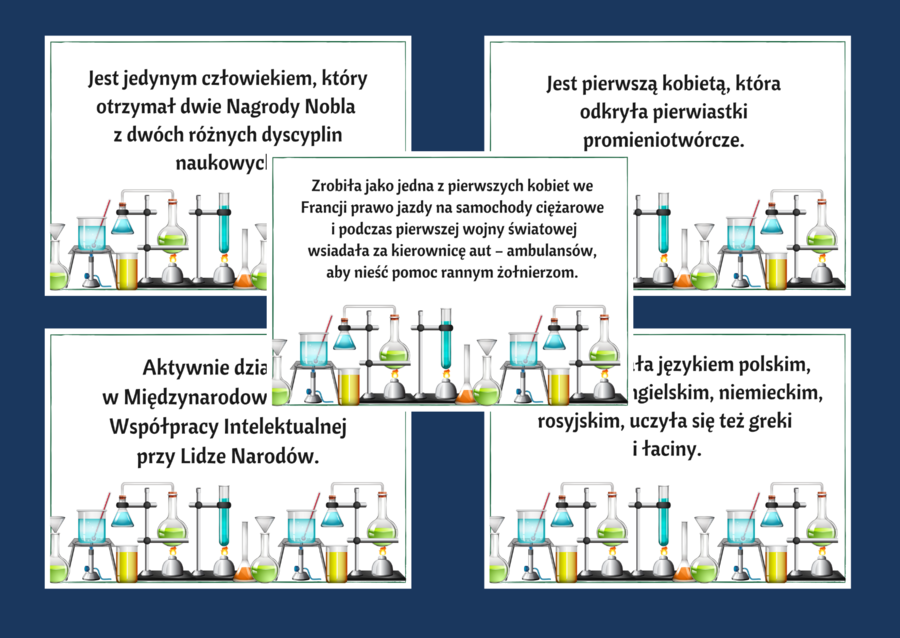MARIA SKŁODOWSKA - CURIE – gazetka – biblioteka – świetlica – 21 stron – wersja 2