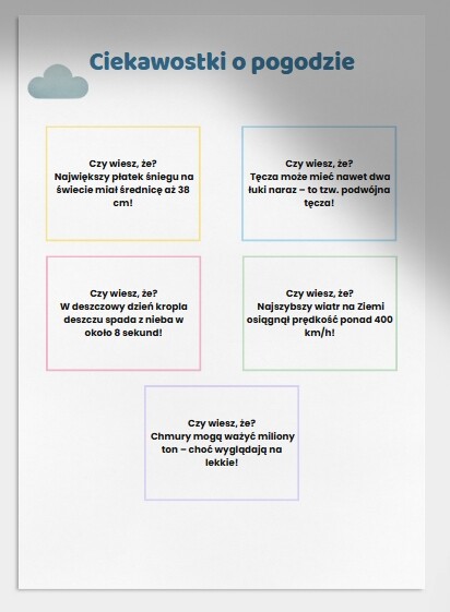 Krótkie opowiadania o pogodzie