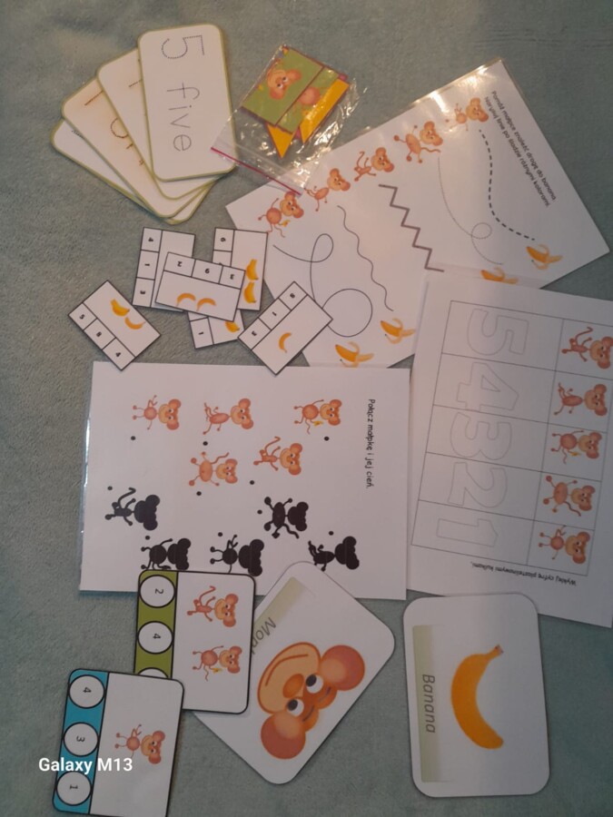 5 little monkeys rymowanka dziecięca piosenka UTRWALENIE LICZB 1-5