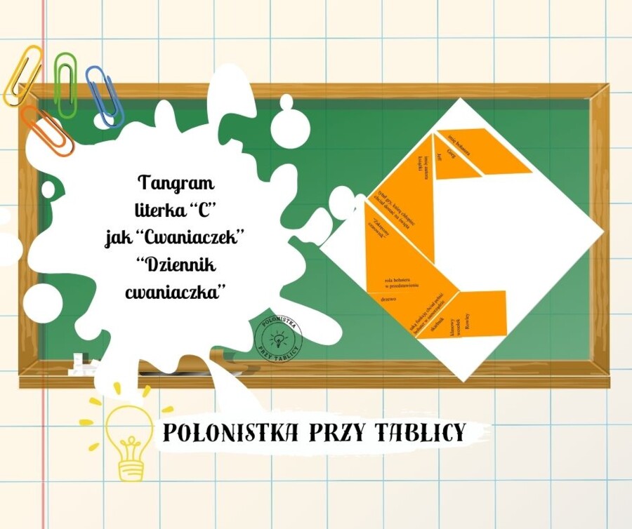 Tangram "Dziennik cwaniaczka" C jak "cwaniaczek"