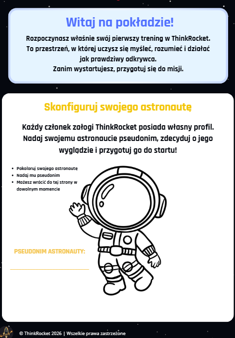 System dziesiętny w kosmicznej przygodzie (klasy 1–4) | Przetestuj styl ThinkRocket