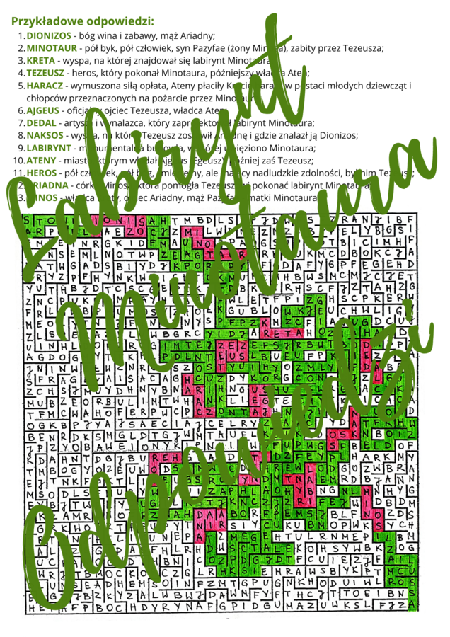 LABIRYNT MINOTAURA *Łamigłówka dla dzieci* Mit o Tezeuszu i Ariadnie